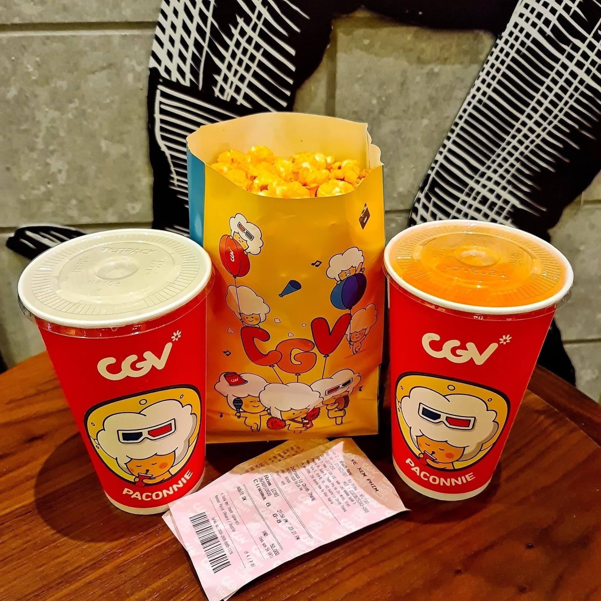 Rạp phim CGV  Review menu bắp bỏng đồ uống combo