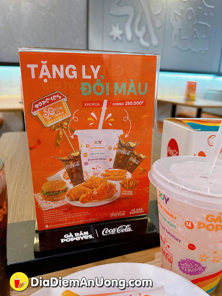 chot don combo ga popeyes - rinh ngay ly doi mau ve tay - anh 3