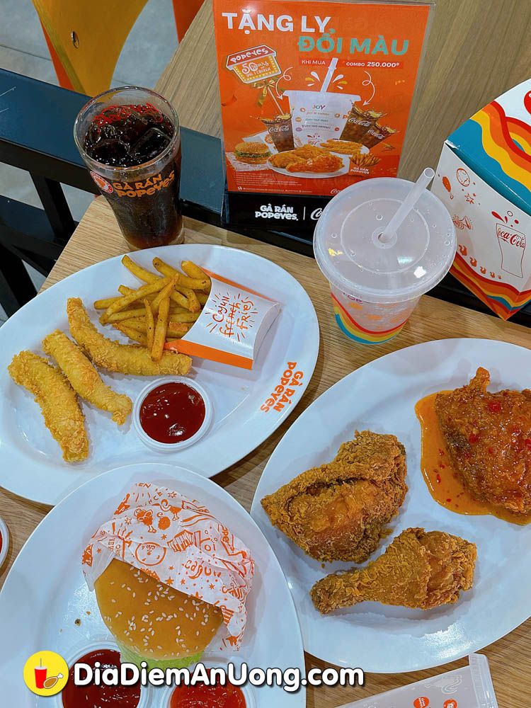 chot don combo ga popeyes - rinh ngay ly doi mau ve tay - anh 1