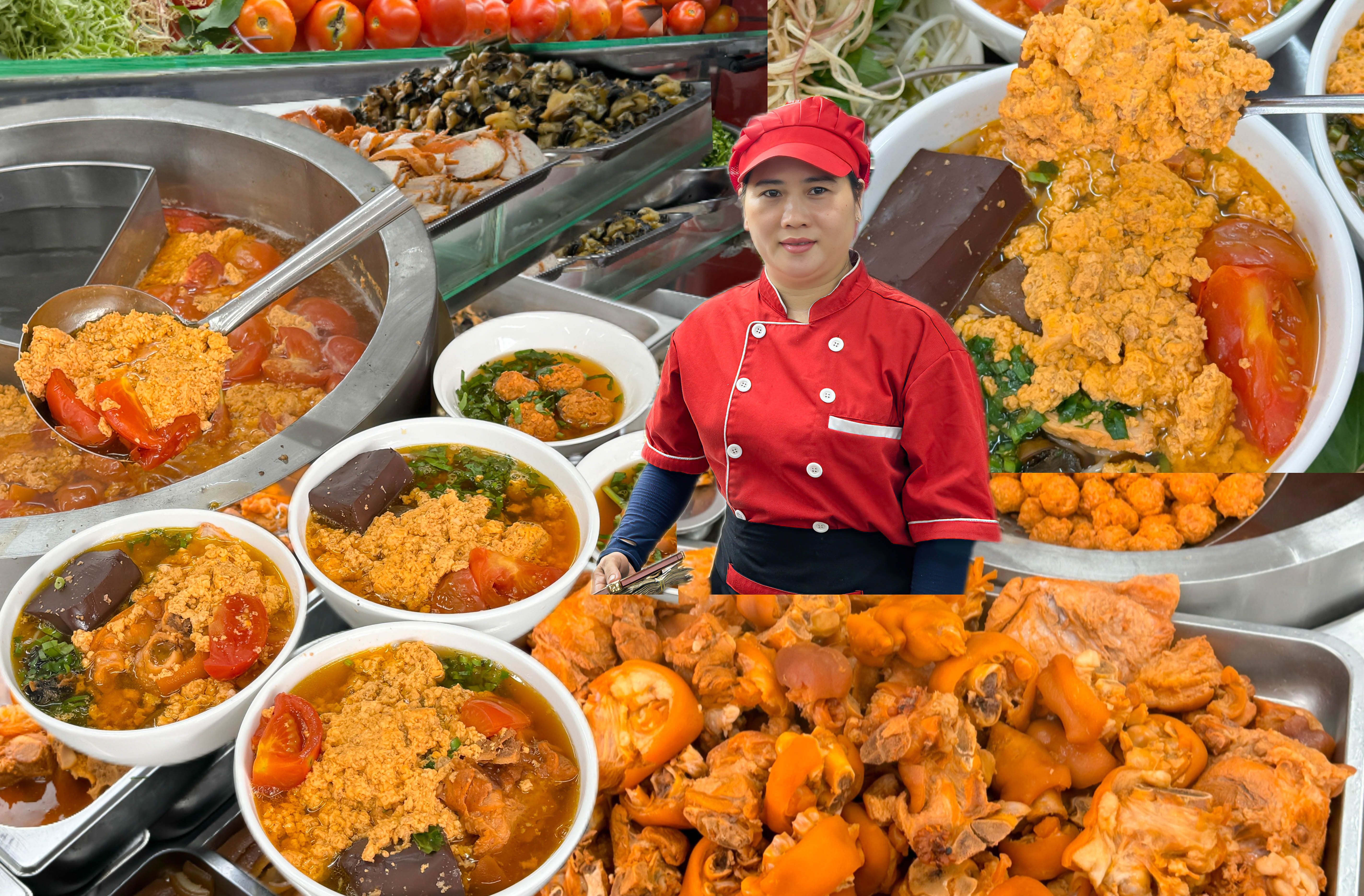 Kỳ công nồi Riêu Cua Nổi mấy chục ký – nấu xuyên ngày, bán xuyên đêm